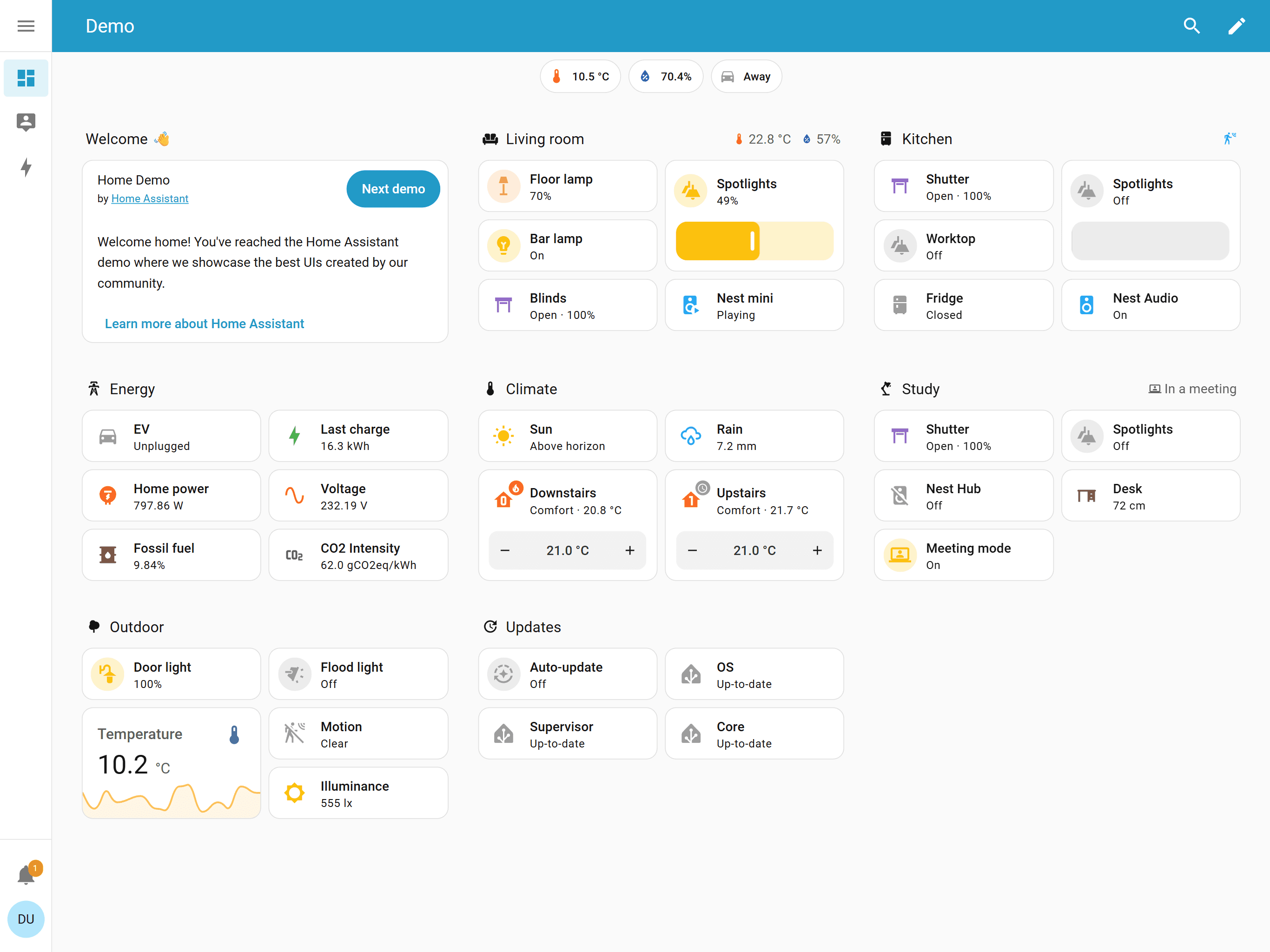 Home Assistant screenshot 1