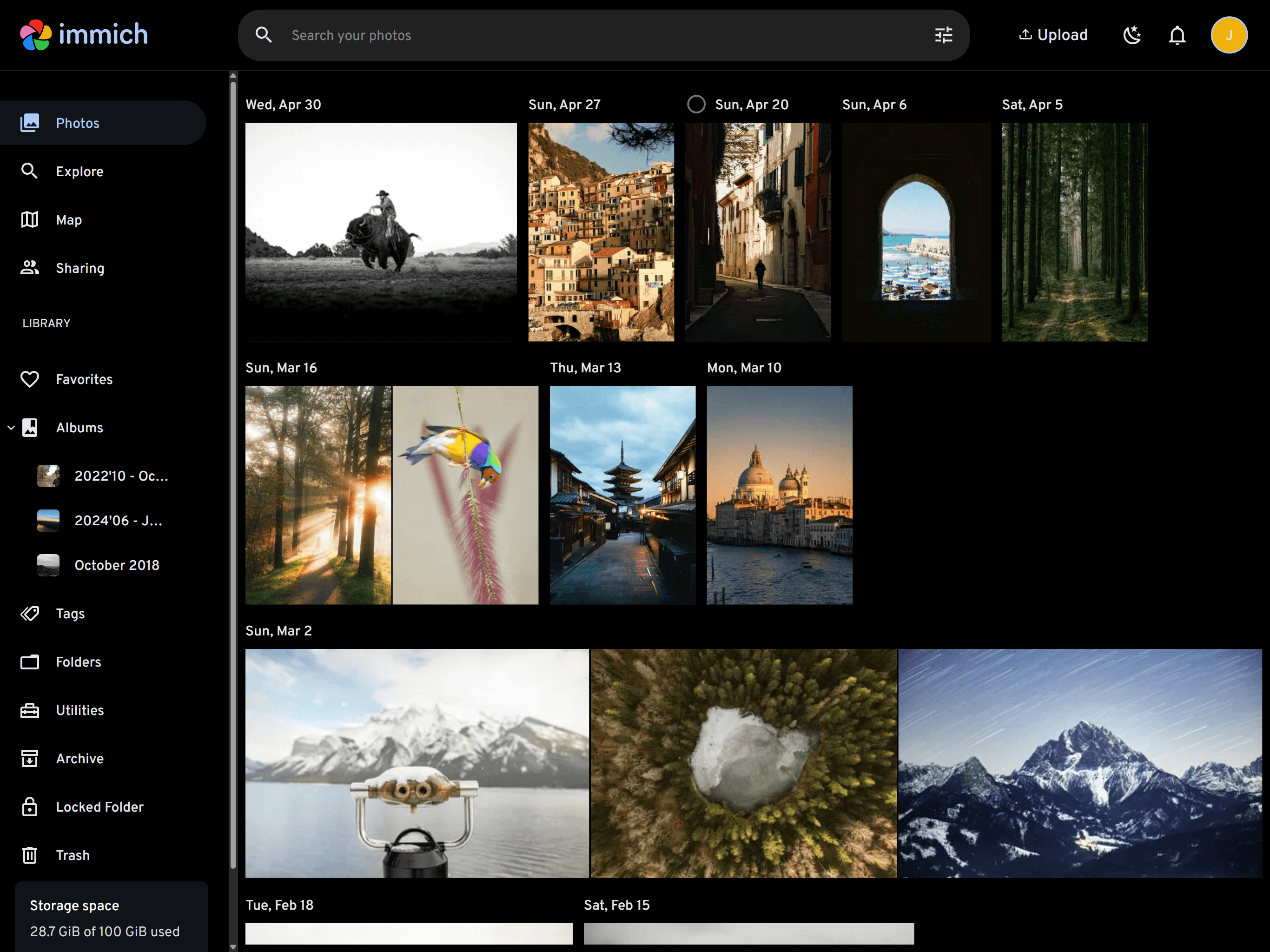Immich screenshot 1